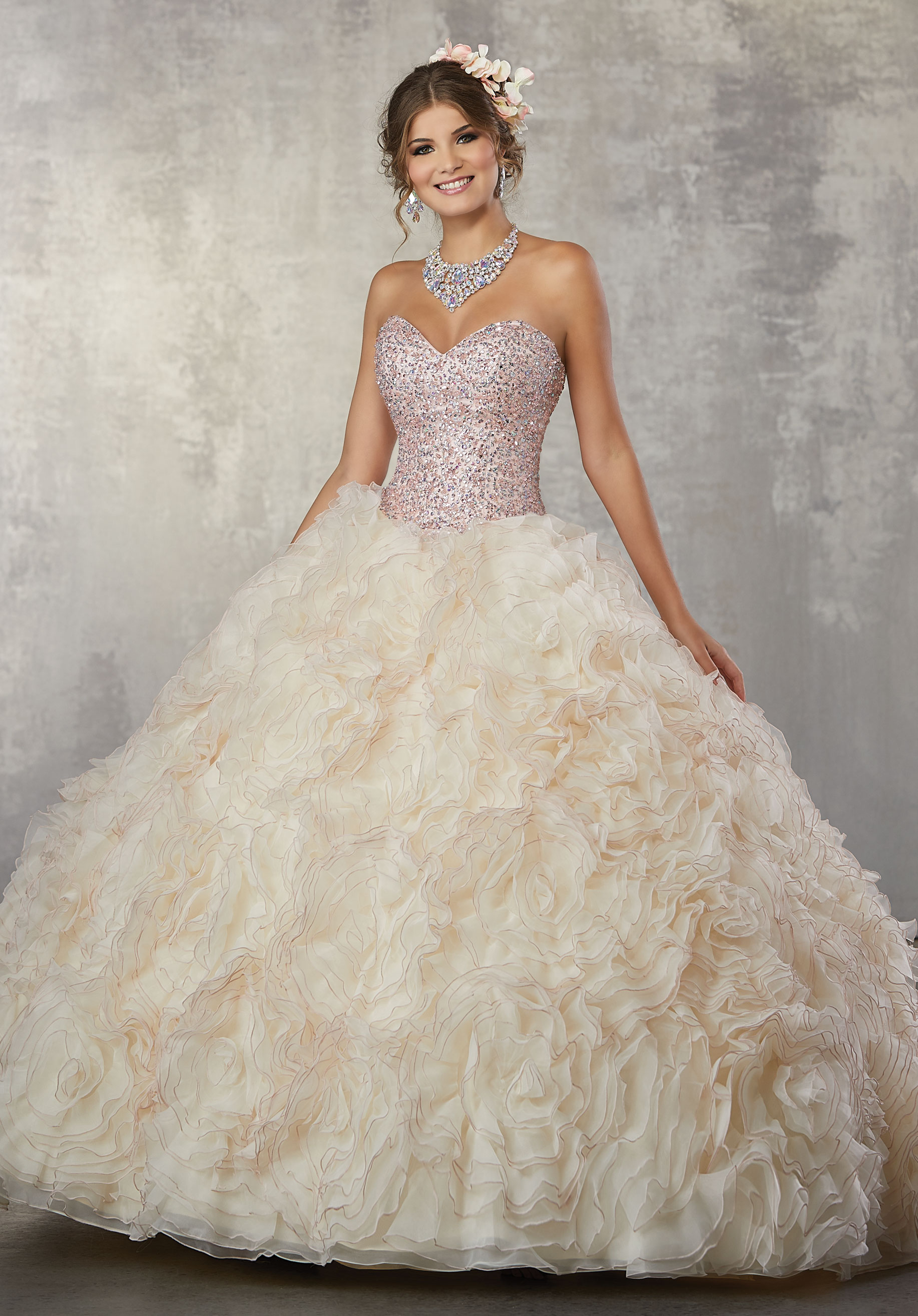 ruffled quinceanera dresses