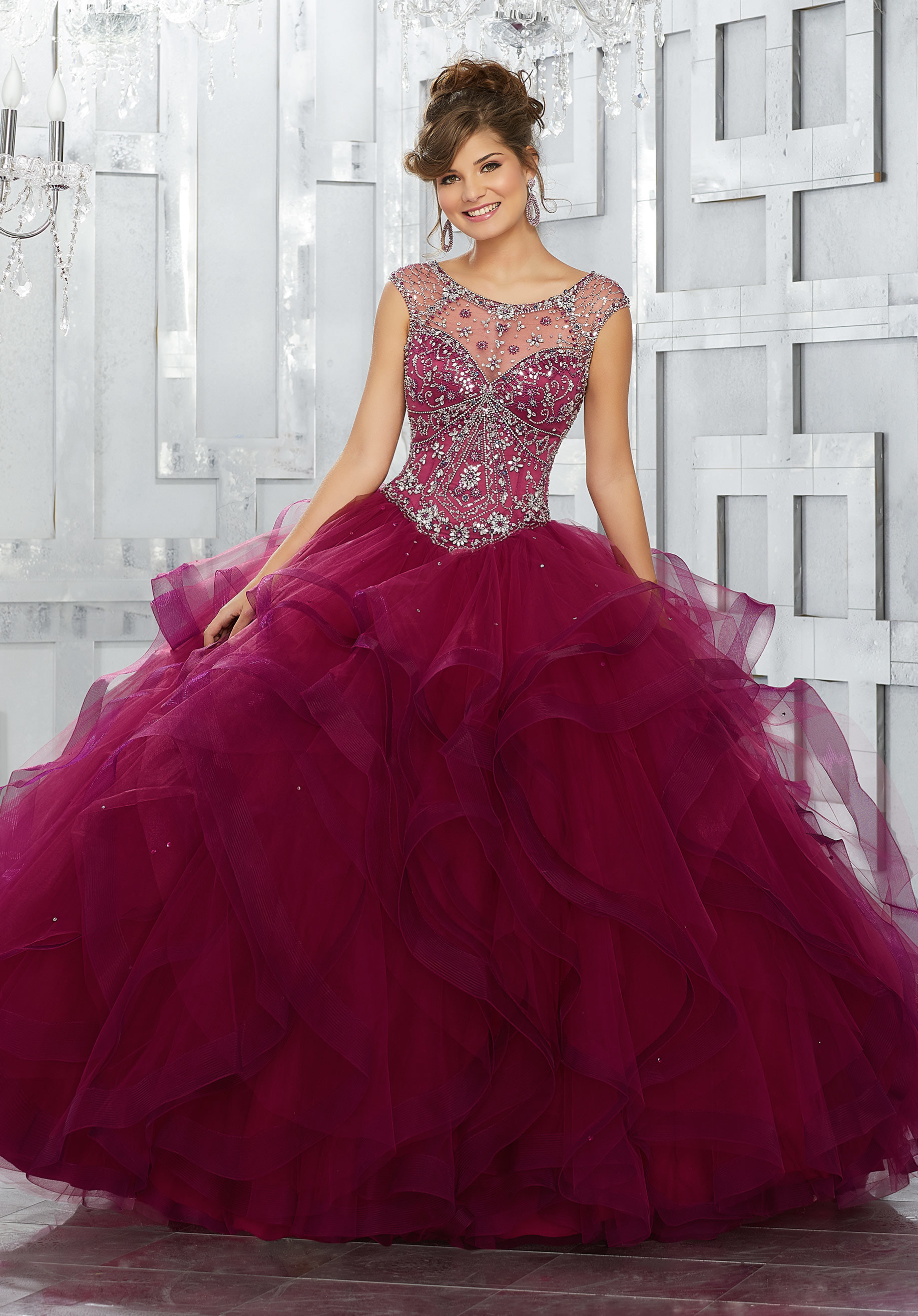 black cherry quinceanera dresses